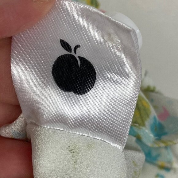 With Jean Floral Ruffle Crop Top‎ Size XS Avena Blue White Yellow Cotton Boho - Picture 9 of 12